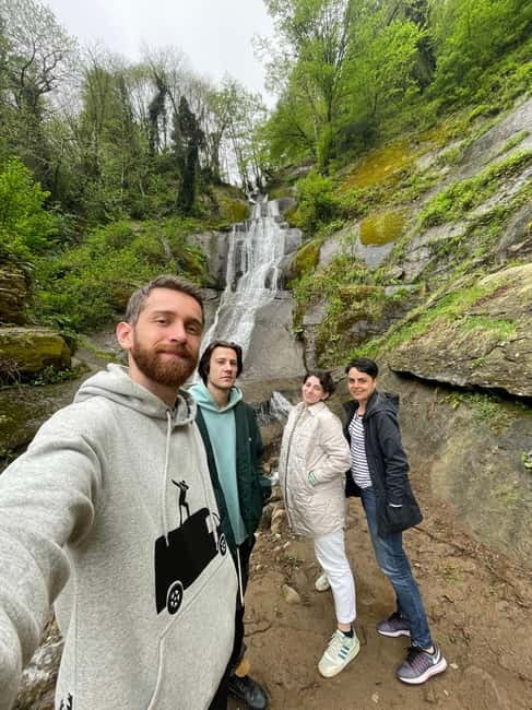 Batumi, Waterfalls & Folklore - group tour from Kutaisi - The Mirveti plan: hanging bridge, village walk, then the waterfall