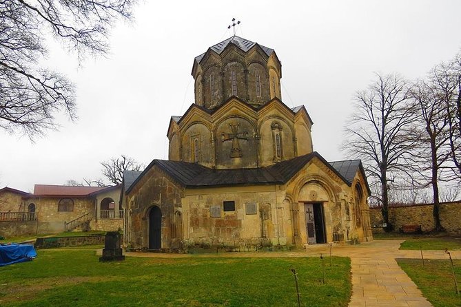 Chiatura Cable Cars and Abadoned Sanatoriums of Tskaltubo - Mgvimevi Monastery: A Karst Cave Complex With Frescoes and a Balcony View