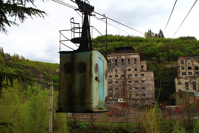 Chiatura. Soviet Past in the present. + Katskhi pillar - Katskhi Pillar: The 40-Meter Monolith With a Monastery on Top