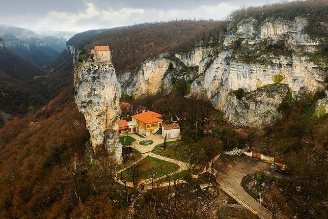 Day Tour to Georgian sky venice, Soviet city Chiatura - Mgvimevi Monastery, Rock-Carved and Still a Living Place