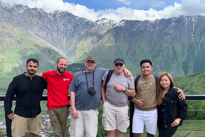 Day tour to mountains Jinvali lake, Ananuri, Kazbegi, Arch friendship - The Monument of Georgievsk Friendship: a roadside history stop with big views