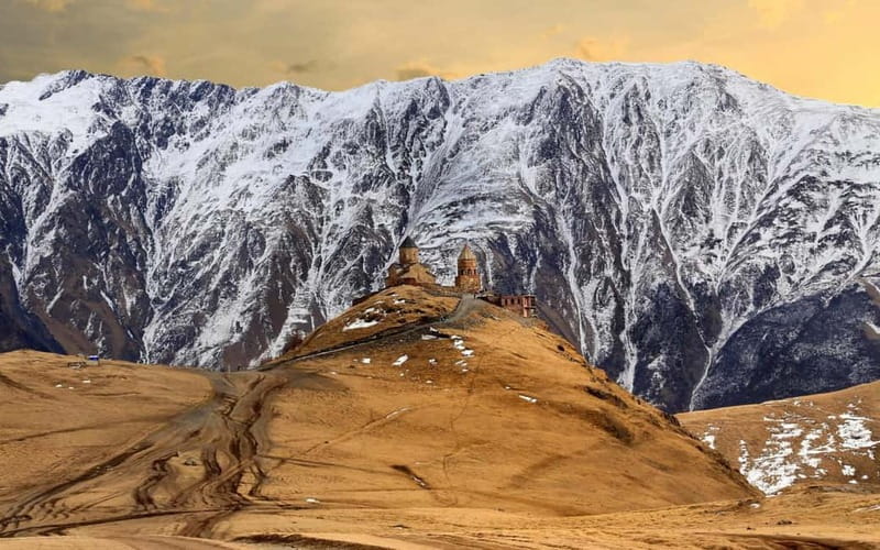 from kazbegi to Gergeti Church, Gveleti Waterfall, Dariali - Hotel pickup and jeep time: the underrated part of a good day