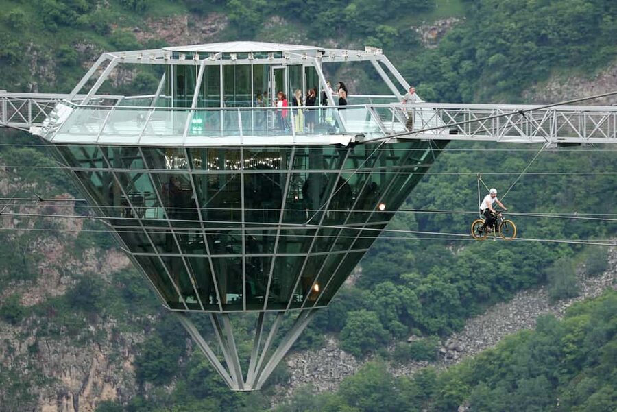 From Tbilisi: Dashbashi Canyon,Algeti lake and Dimond bridge - Diamond Bridge Glass Cantilever, 280 M Over the Canyon