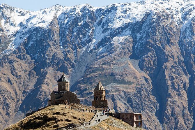 From Tbilisi: Kazbegi Day Tour, Gergeti Trinity, Ananuri &Gudauri - Gergeti Trinity Church: the optional 4WD is the point