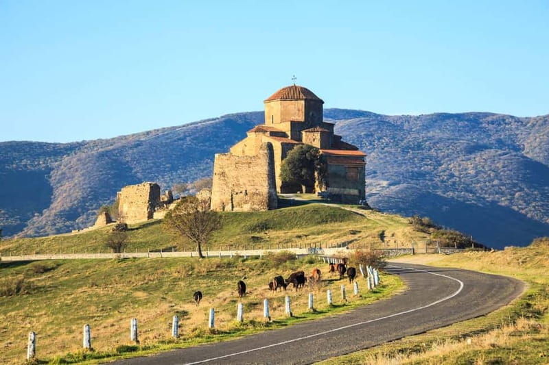 From Tbilisi:Mtskheta, and Uplistsikhe Day Trip-wine tasting - Jvari Monastery: the hilltop pause that makes the rivers click