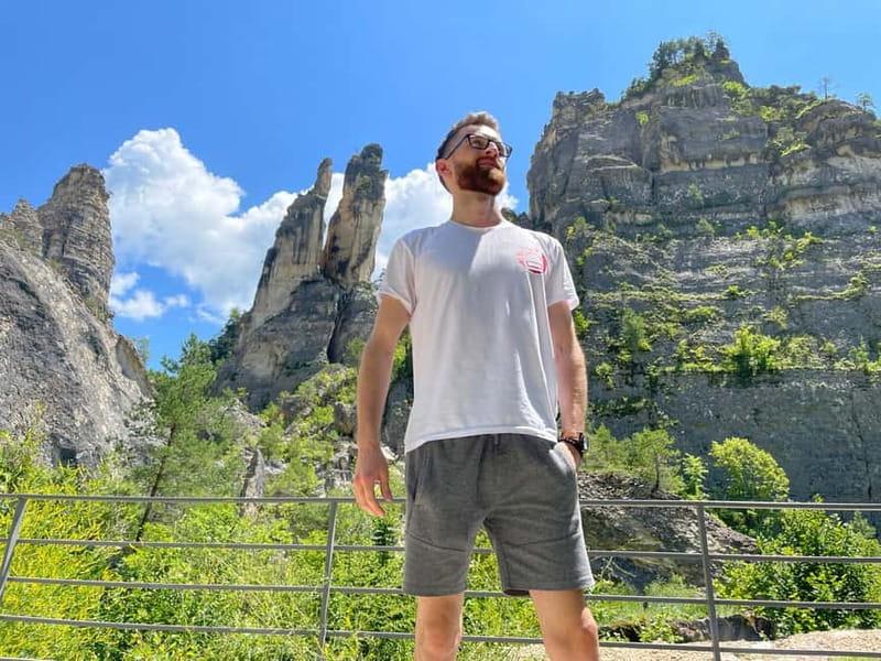 Into the wild - Sairme pillars: short hike, steep slopes, and height caution