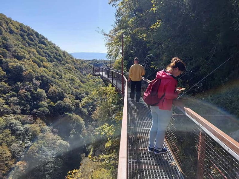 Kutaisi: Okatse-Martvili Canyons,Prometheus Cave, Waterfalls - Tskaltubo Soviet spa town, then Sanatorium Medea and the Stalin springs