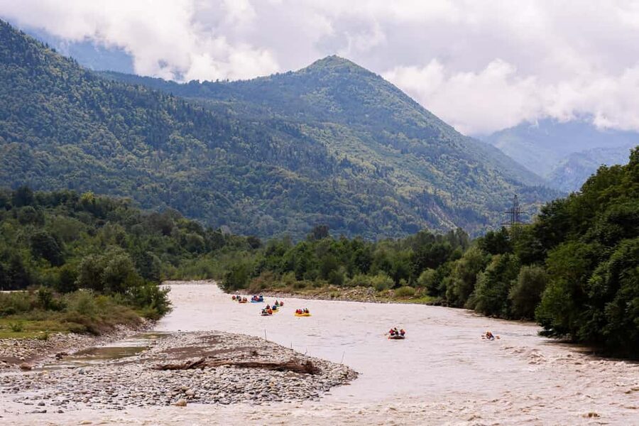 Kutaisi: Rioni River Rafting Tour with Transfer - What the campsite stop feels like