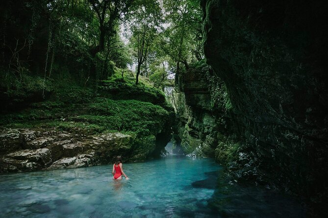 Martvili Canyon, Prometheus & Sataplia. PRIVATE Tour From Tbilisi - Martvili Canyon: two hours of gorge walking, plus a 30 minute boat break