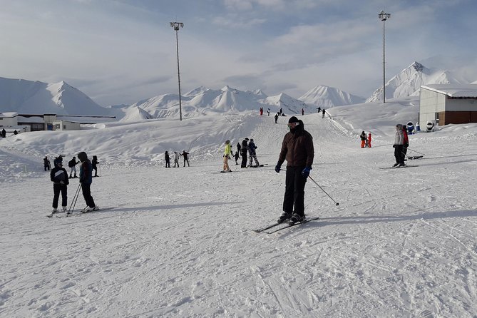 Private tour in Gudauri with overnight stay in Gudauri - Stop 1: Zhinvali Water Reservoir for Views and Warm Gear