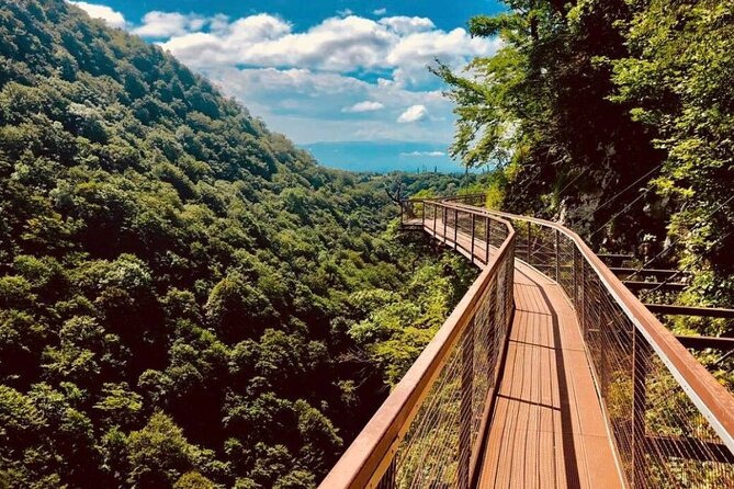 Sataplia, Martvili & Tskaltubo. Prehistoric to Soviet in a day - Martvili Canyon Trail: Dadiani Walkway, Bridges, and Limestone Stairs