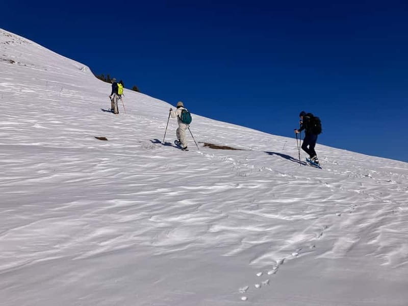 Snowshoeing in Bakuriani, Caucasus Mountains - Traditional village walking, where winter starts to feel human