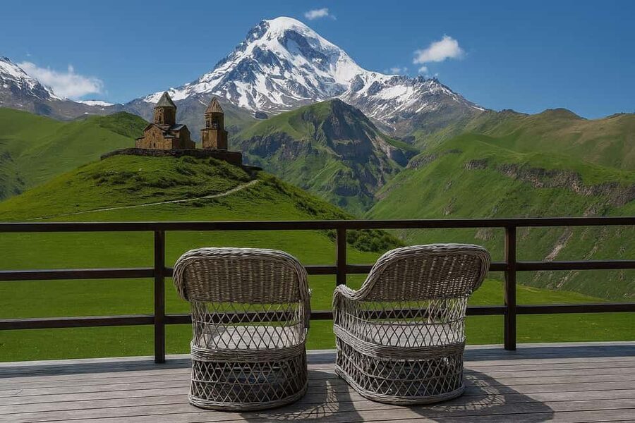 Tbilisi to Kazbegi Gudauri Ananuri Zhinvali Group GuidedTour - Ananuri Fortress: where the tour turns historical