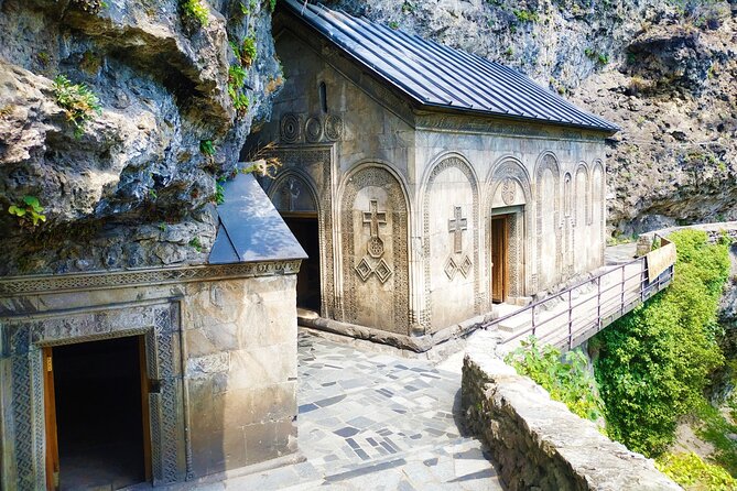 Tour to Katskhi Pillar&Chiatura from Tbilisi (Mghvimevi,Cableway, Ubisa,Tsitska) - Didi Katskhi: hexagonal church design and the story of restoration loss