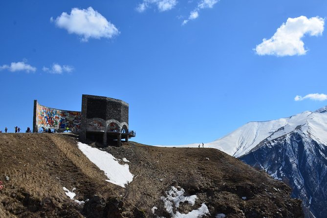 Tour to Kazbegi: Georgian Military Road – Ananuri – Gudaury – Kazbegi - Stop 5: Cross Pass mineral travertine and narzan spring